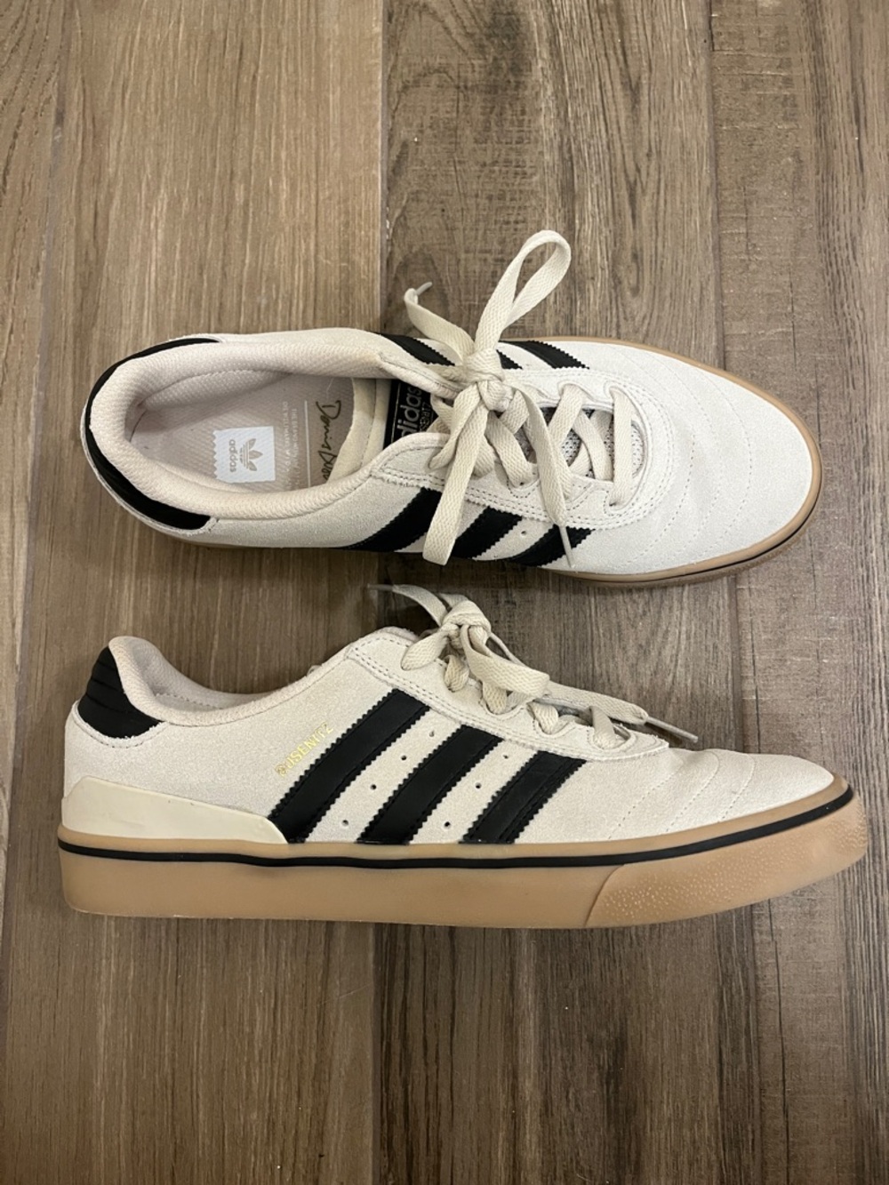 adidas Dennis Busenitz Men’s Tan/Gray & Black Low-Top Skate Sneakers